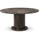 Belgravia 60 X 60 inch Gallery Gold Dining Table, Wooden, Marble, Spencer Green Park