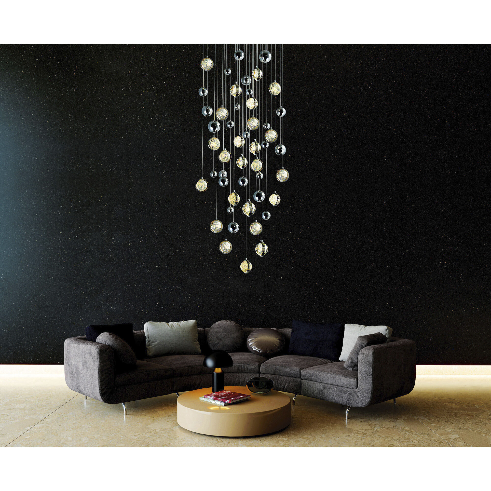 Salvador LED 32 inch Polished Nickel Chandelier Ceiling Light