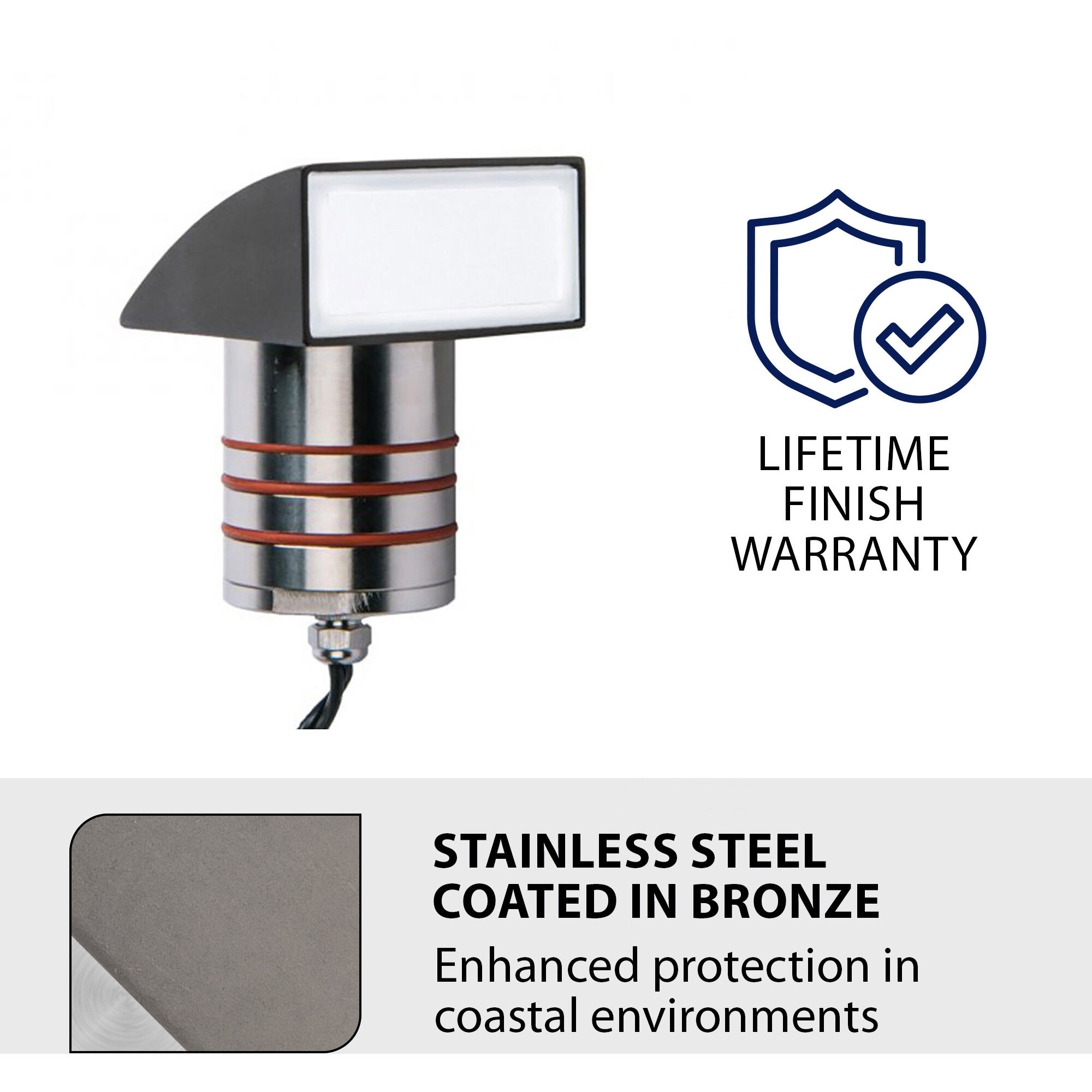 Tyler 12 4.1 watt Stainless Steel Coated in Bronze Path Lighting in 3000K, Bronzed Stainless Steel, WAC Landscape