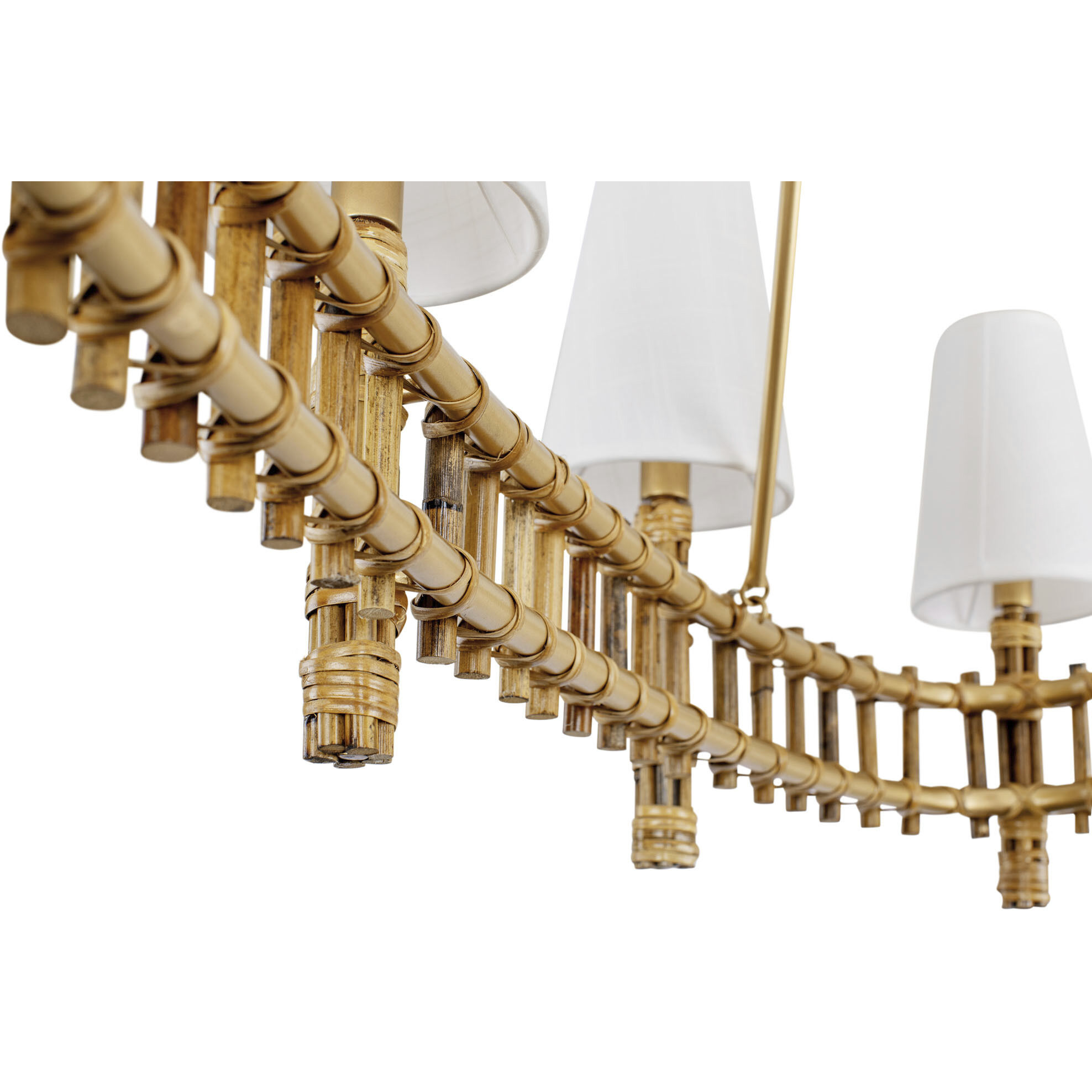 Nevis LED 48 inch French Gold Linear Pendant Ceiling Light