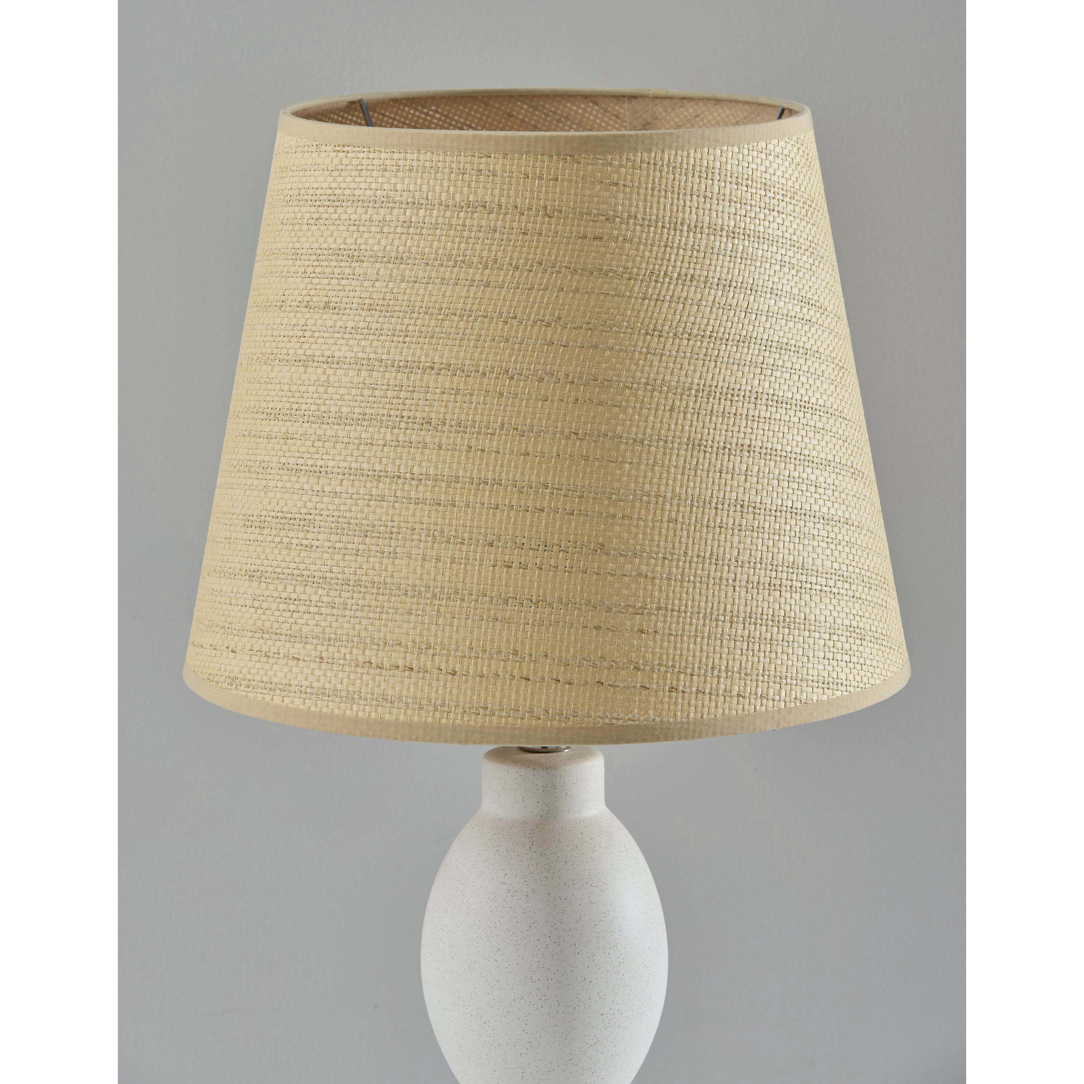 Everest 25.5 inch 100.00 watt White Ceramic Table Lamp Portable Light, Simplee Adesso