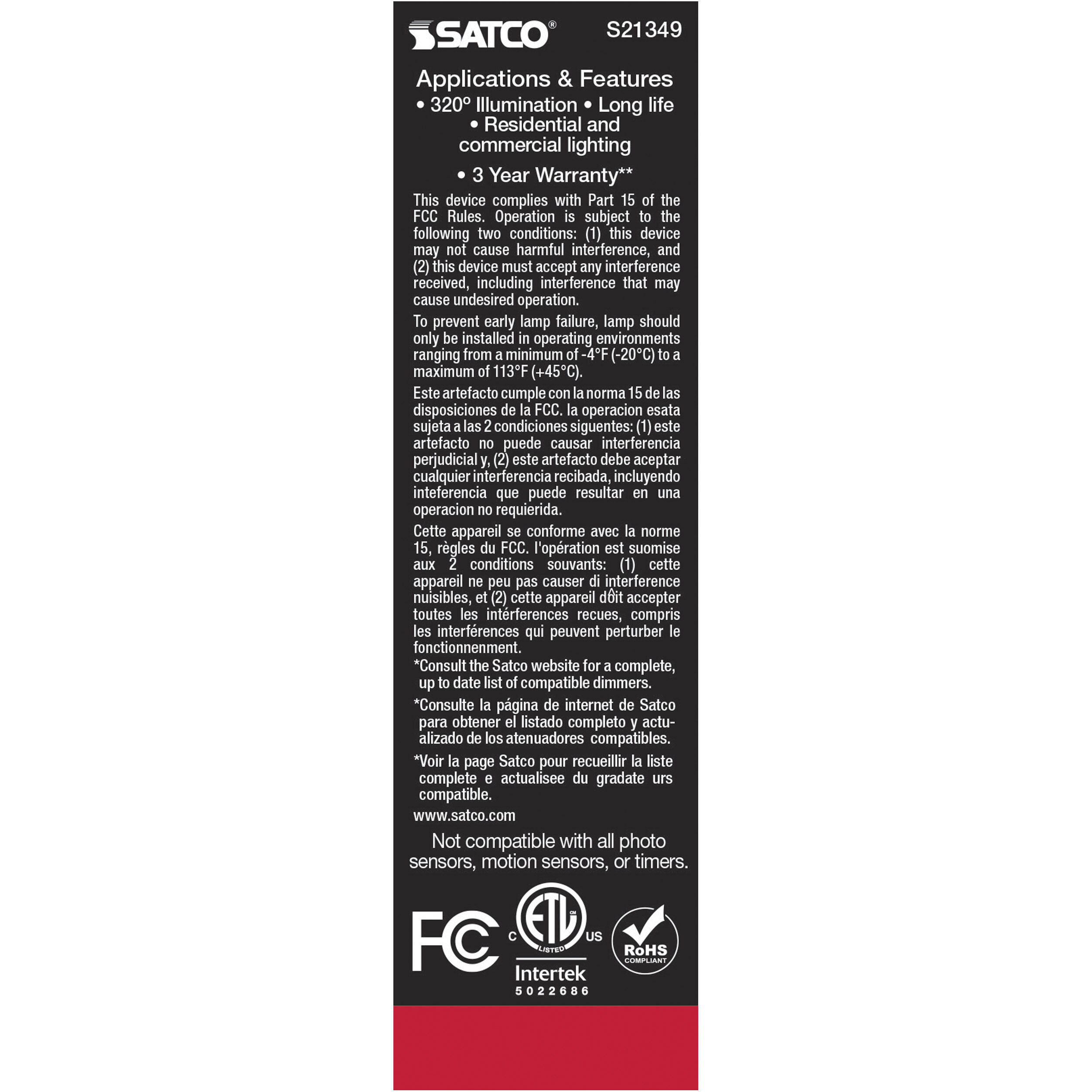 Lumos LED Medium Medium 5.50 watt 4000K LED Filament