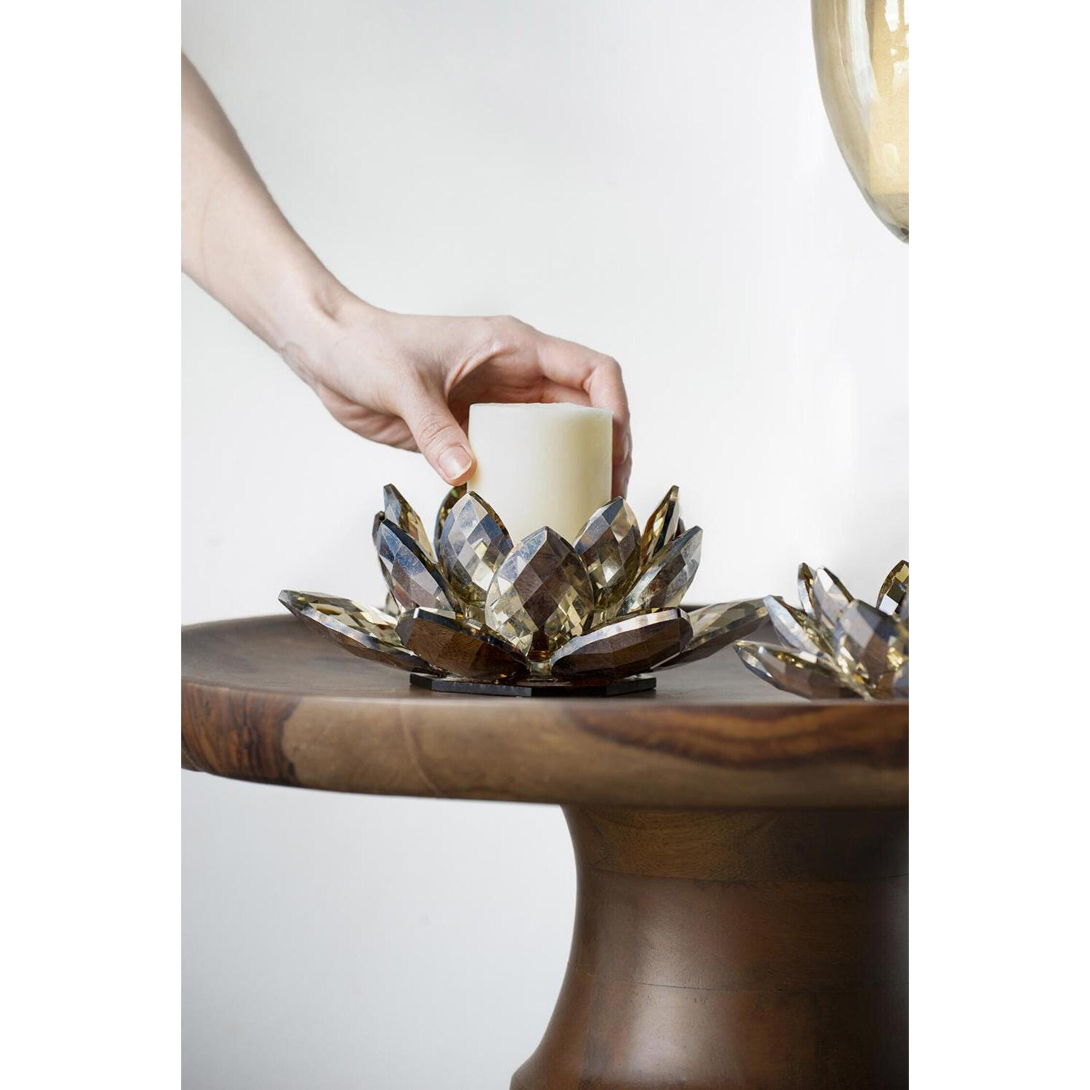 Lotus 8.7 X 3.5 inch Candleholder