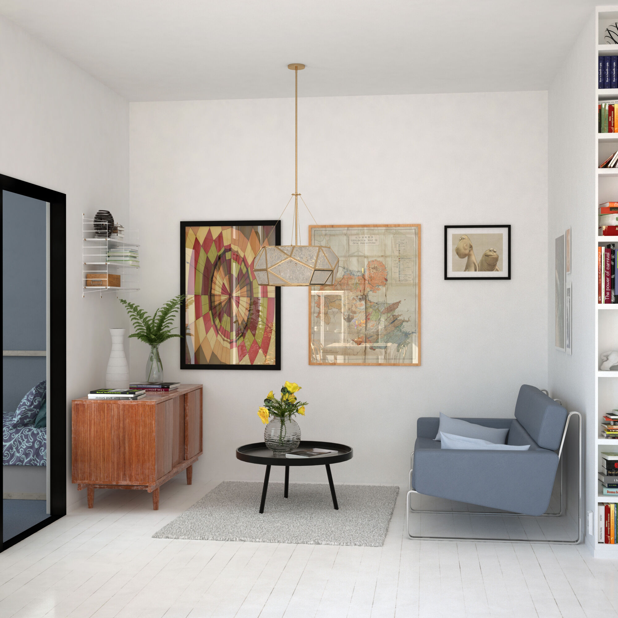 Euclid LED 24 inch Aged Brass Pendant Ceiling Light