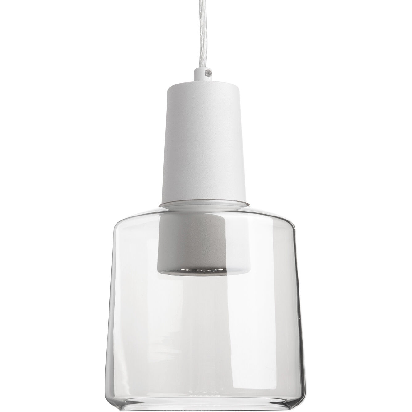 Samson Pendant Ceiling Light in Clear, Clear Glass Shade