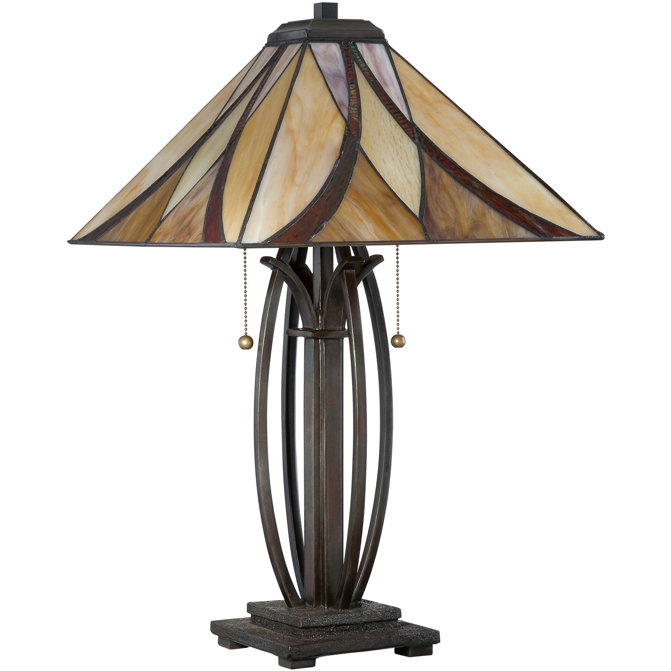 Asheville 25 inch 75 watt Valiant Bronze Table Lamp Portable Light, Naturals