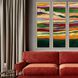 Abstract Collection Modern Antique Silver Leaf Wood With Champagne Wash And Painted Black Edge Framed Art