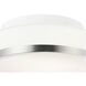 Frosted 1 Light 8 inch Satin Nickel Drum Shade Flush Mount Ceiling Light