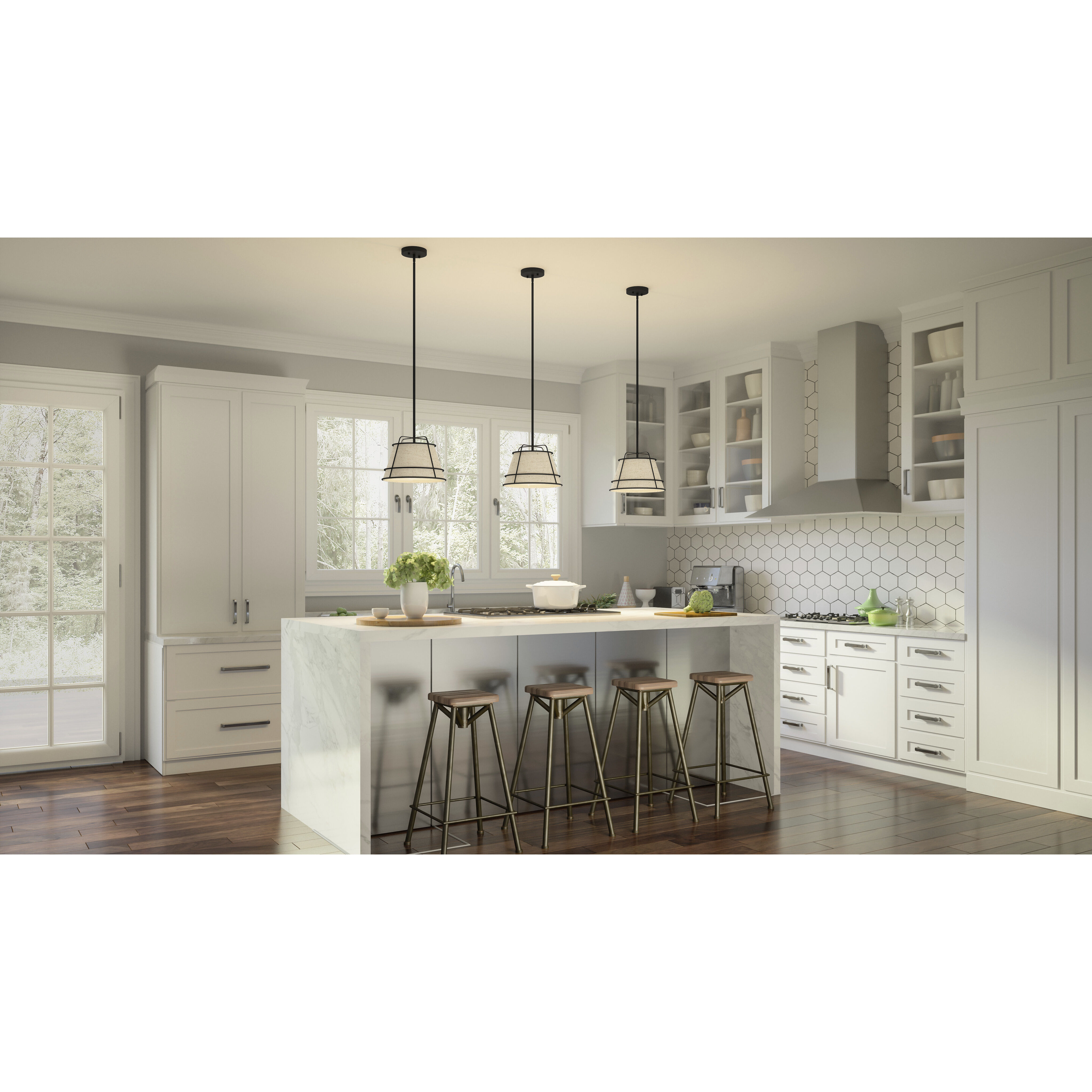 Burbridge 1 Light 13 inch Matte Black Mini Pendant Ceiling Light