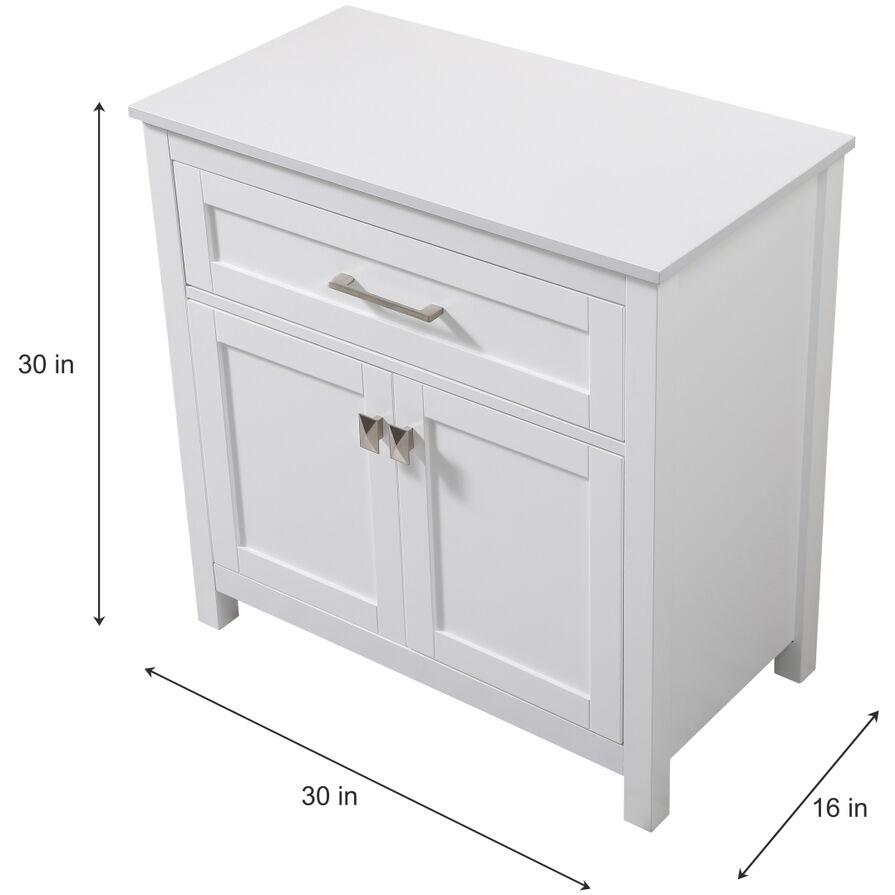 Adian White Bathroom Storage Cabinet