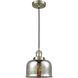 Franklin Restoration Bell 1 Light 8 inch Antique Brass Mini Pendant Ceiling Light in Incandescent, Silver Plated Mercury, Franklin Restoration