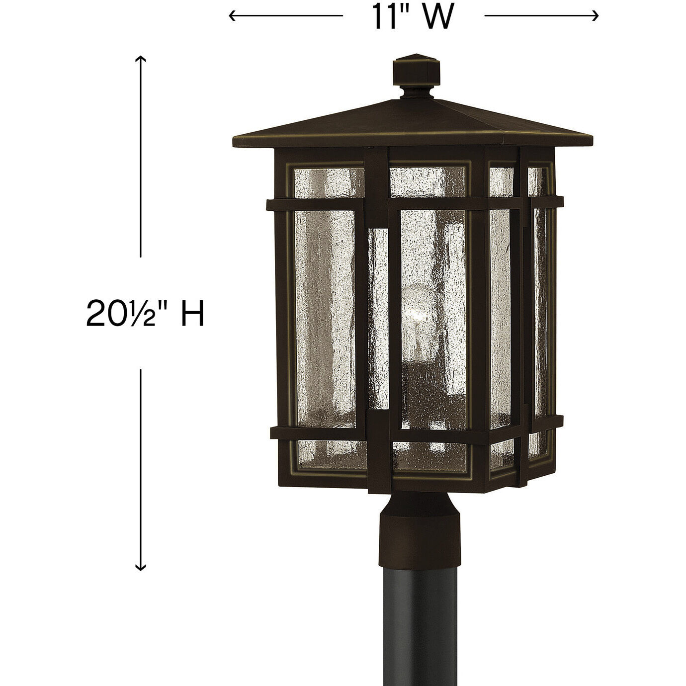 Tucker 1 Light 20.5 inch Oil Rubbed Bronze Outdoor Post Mount Lantern
