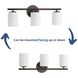Replay 3 Light 22 inch Antique Bronze Bath Vanity Wall Light