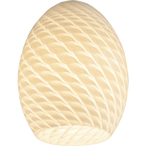FireBird Glass 6 inch Pendant Glass Shade in White Firebird