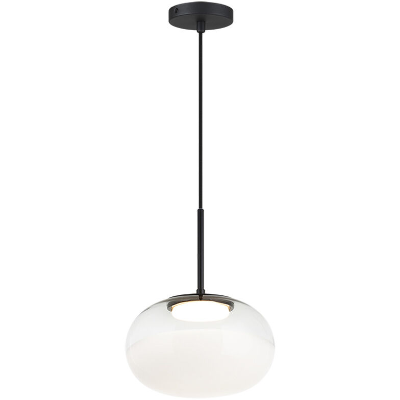 Jayce LED 11 inch Matte Black Pendant Ceiling Light in Matte Black with White