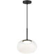 Jayce LED 11 inch Matte Black Pendant Ceiling Light in Matte Black with White