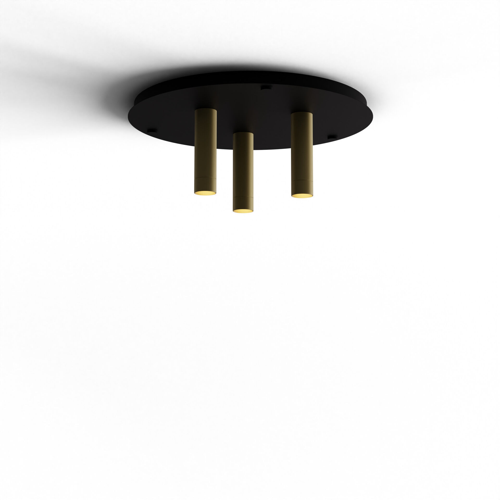 Combi LED 18 inch Brass Pendant Ceiling Light, Suspension / Flush Mount 2-in-1