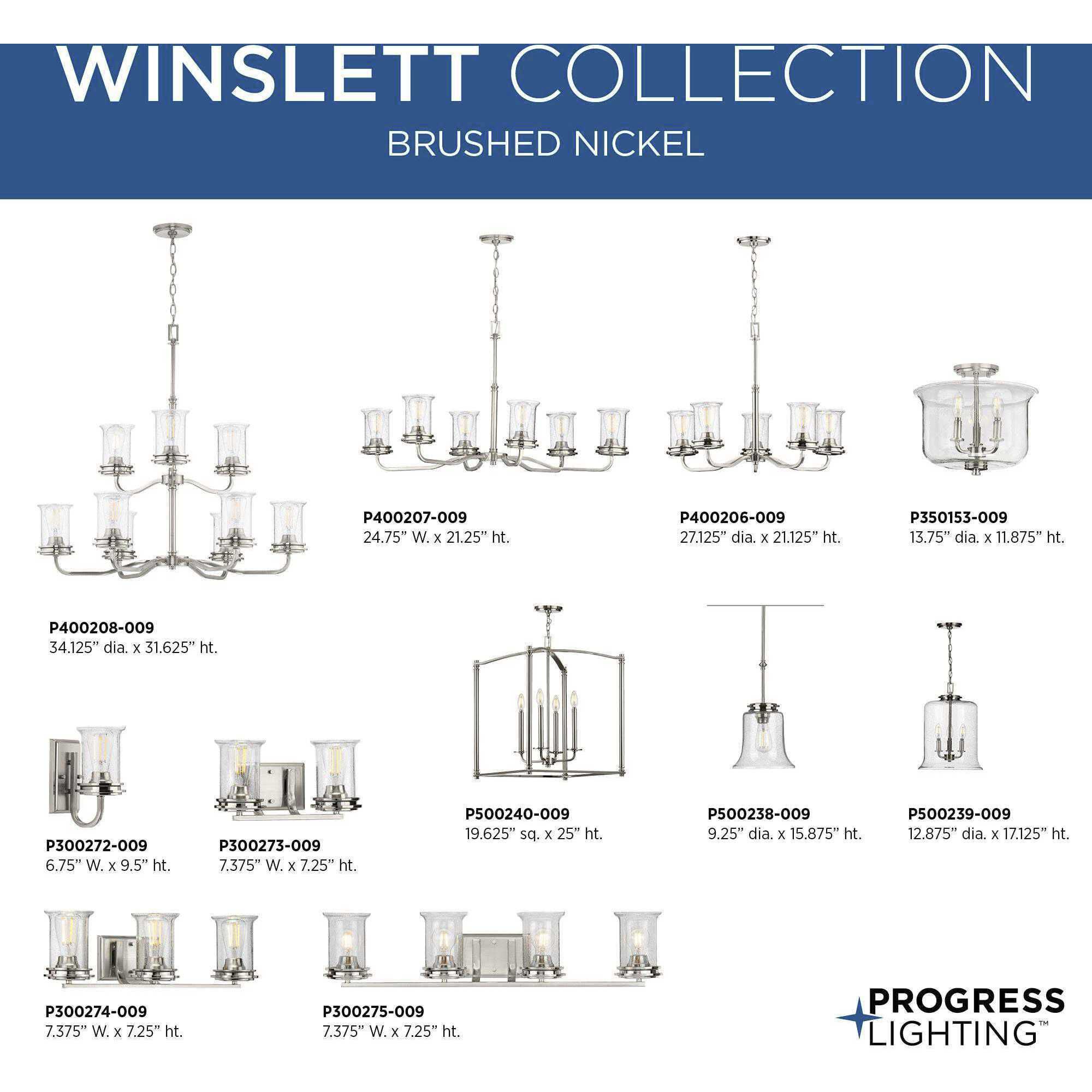 Winslett 5 Light 27 inch Brushed Nickel Chandelier Ceiling Light