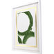 Rings of Water Green and Metallic and White Framed Art