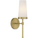 Haynes 1 Light 5 inch Warm Brass Wall Sconce Wall Light, Essentials