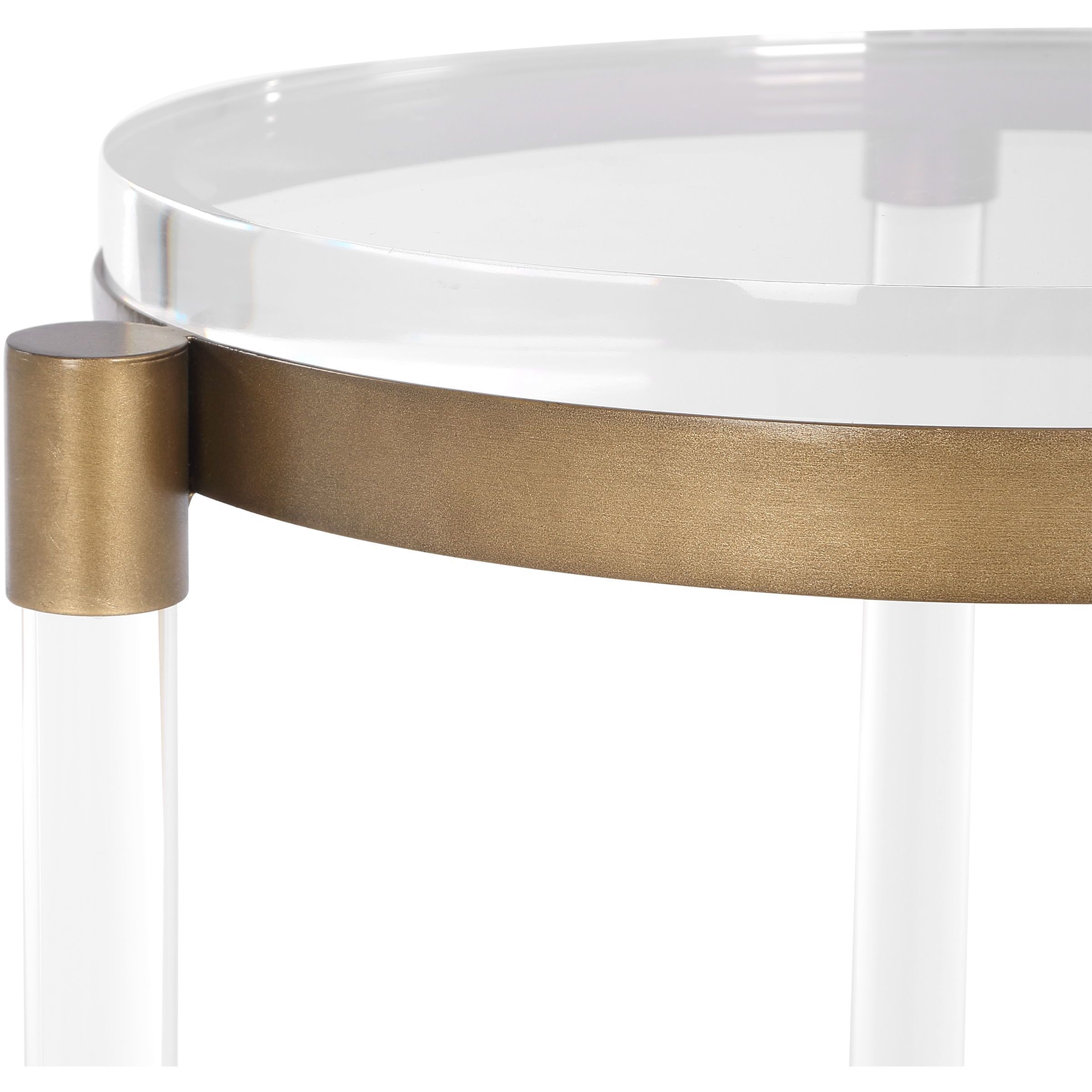 Pereira 24.88 X 13.13 inch Bronze and Clear Acrylic Accent Table