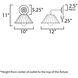 Primrose 1 Light 10 inch Matte White and Gold Leaf Wall Sconce Wall Light