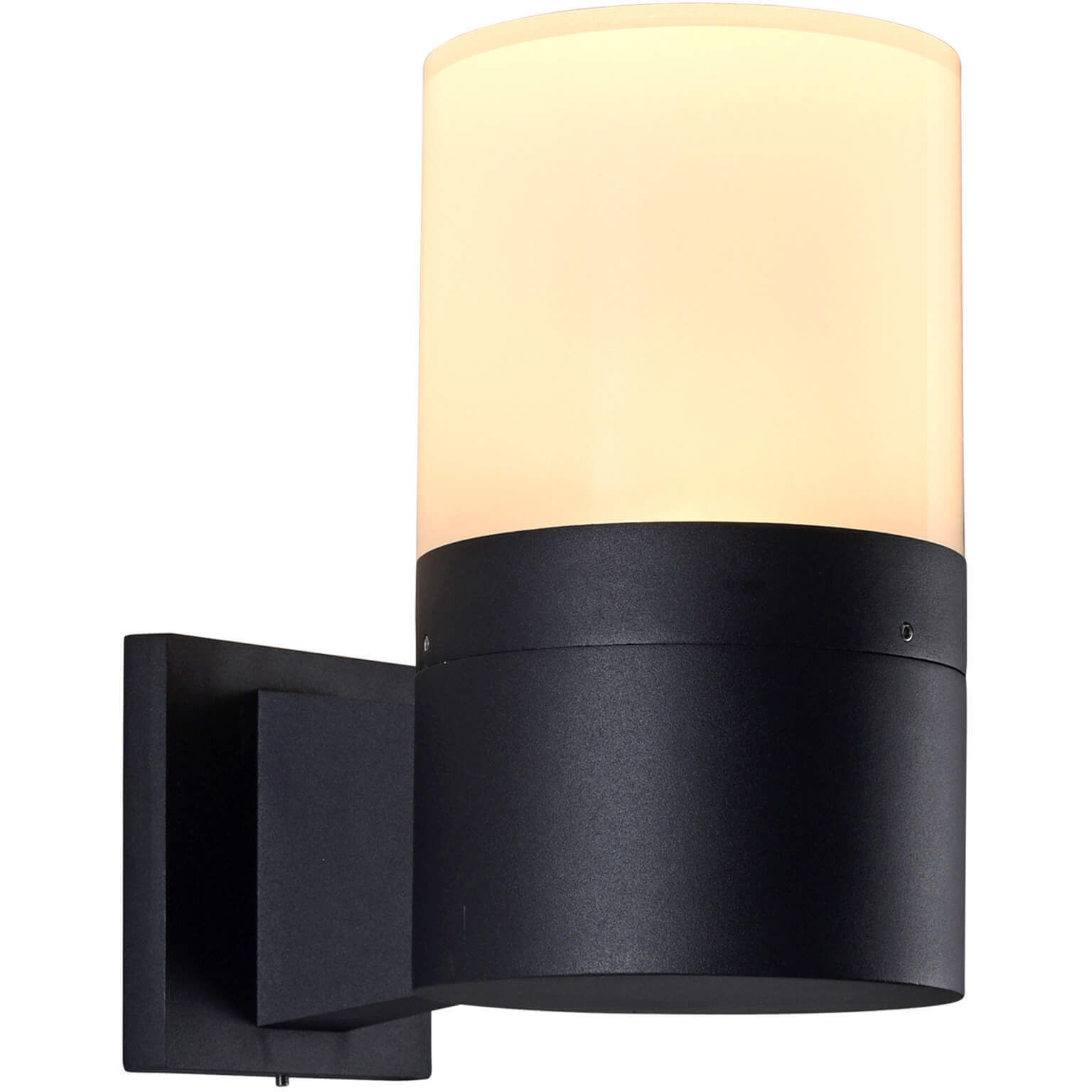 Modern 10 inch Matte Black Outdoor Wall Sconce