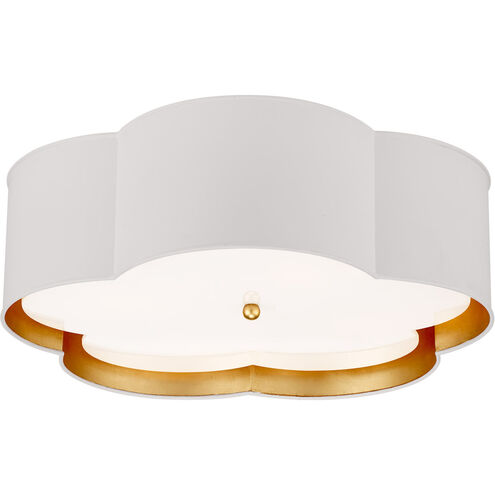 kate spade new york Bryce 4 Light 20 inch White and Gild Flush Mount Ceiling Light in White with Gild, Large