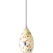 Signature 1 Light 4 inch Brushed Steel Pendant Ceiling Light