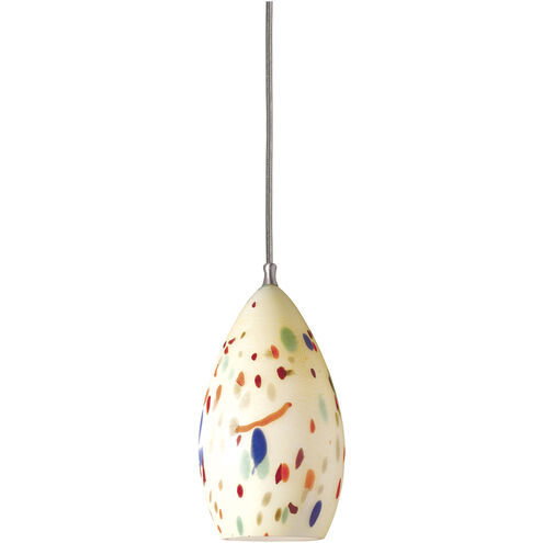 Signature 1 Light 4 inch Brushed Steel Pendant Ceiling Light
