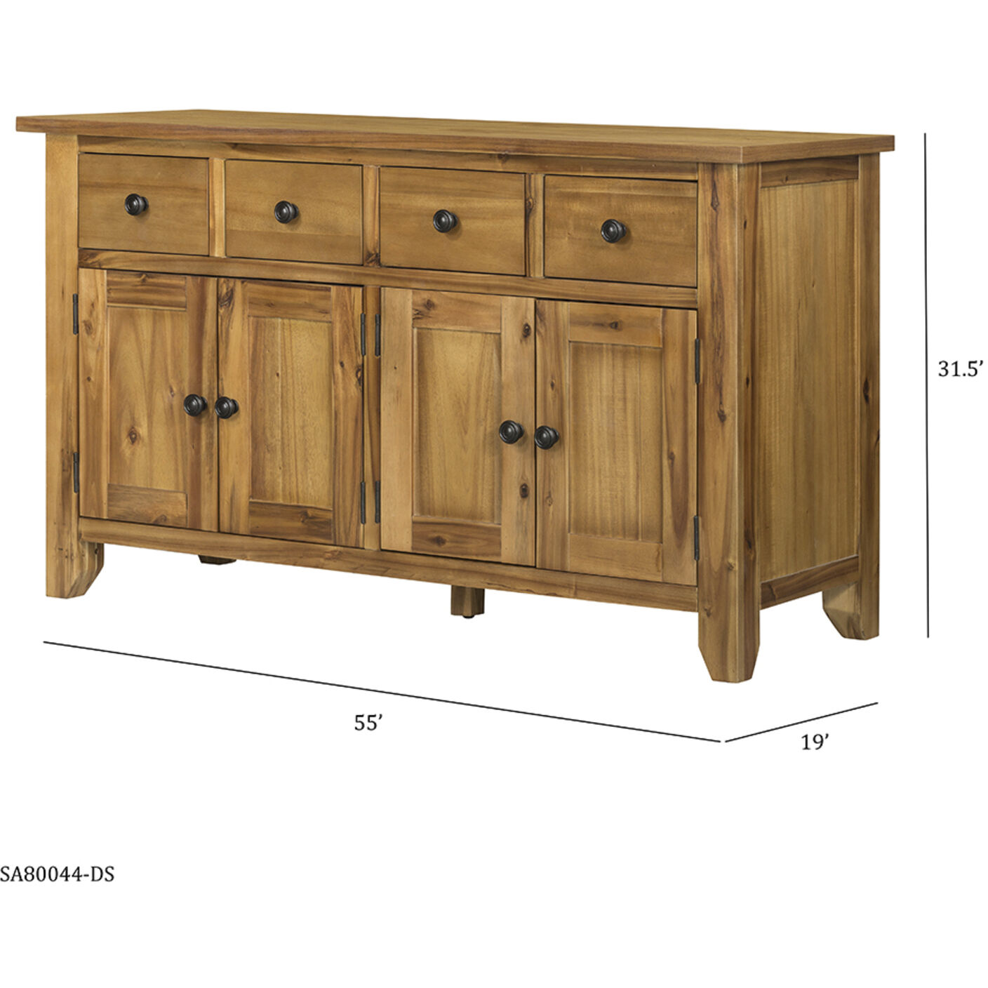 Anita 55.1 X 18.9 inch Brown Sideboard