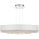 Signature Eclyptix LED 28.8 inch Polished Stainless Steel Pendant Ceiling Light in Wavy Layout, Silver, Wavy Layout
