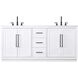 Chase 72 X 34 inch White Bathroom Vanity Cabinet