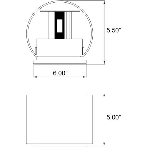 Curve LED 5 inch White Outdoor Wall Sconce