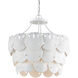 Tulum 3 Light 20 inch Sugar White Chandelier Ceiling Light, Medium, Marjorie Skouras Collection