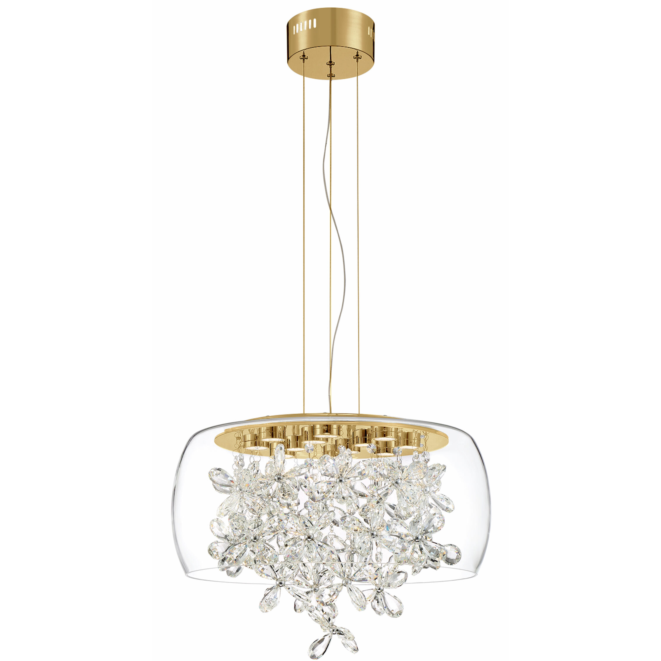 Destiny 12 Light 19.7 inch Aged Brass Chandelier Ceiling Light