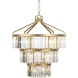 Social Club 15 Light 28 inch Havana Gold Pendant Ceiling Light