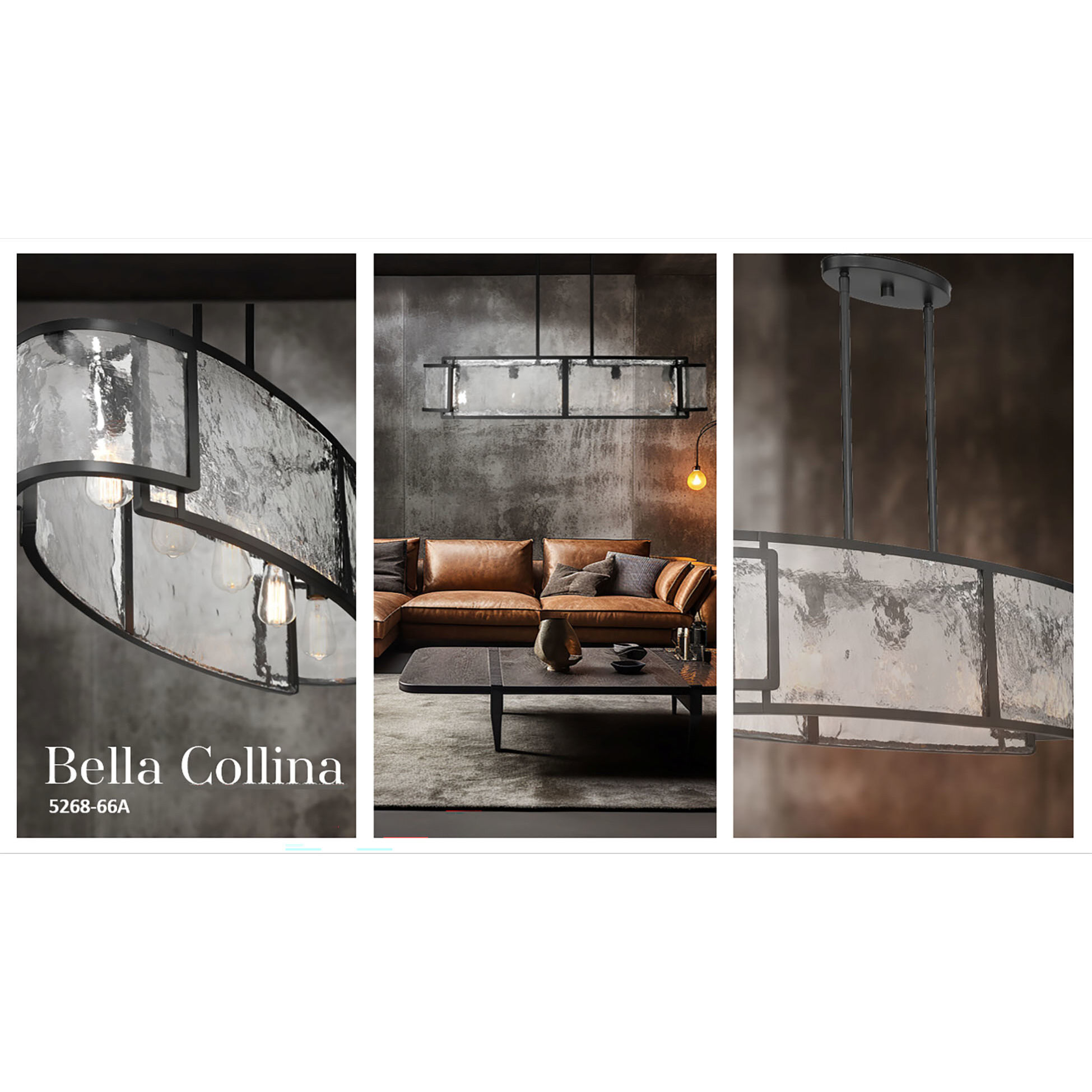 Bella Collina 5 Light 48 inch Coal Island Light Ceiling Light