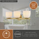 Bosworth 3 Light 22 inch Muted Brass Bathroom Light Wall Light