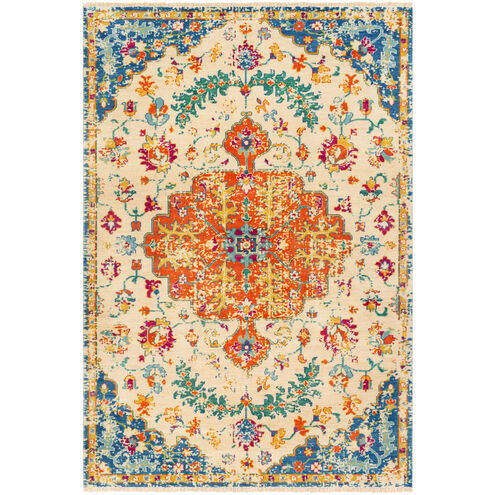 Festival 108 X 72 inch Khaki/Dark Blue/Bright Yellow/Aqua/Bright Pink Rugs, Rectangle