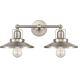 English Pub 2 Light 18 inch Satin Nickel Vanity Light Wall Light