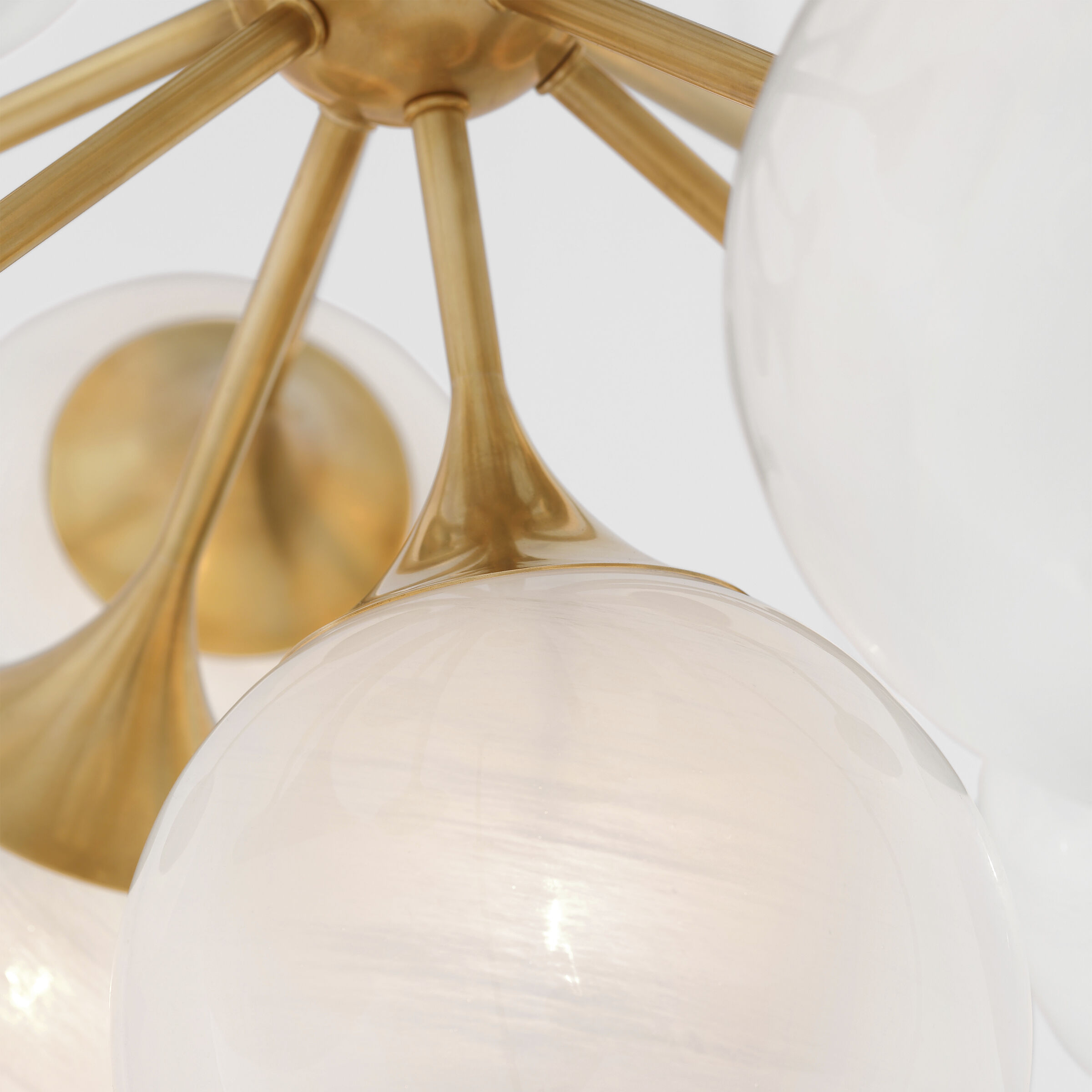 AERIN Cristol LED 40 inch Hand-Rubbed Antique Brass Chandelier Ceiling Light