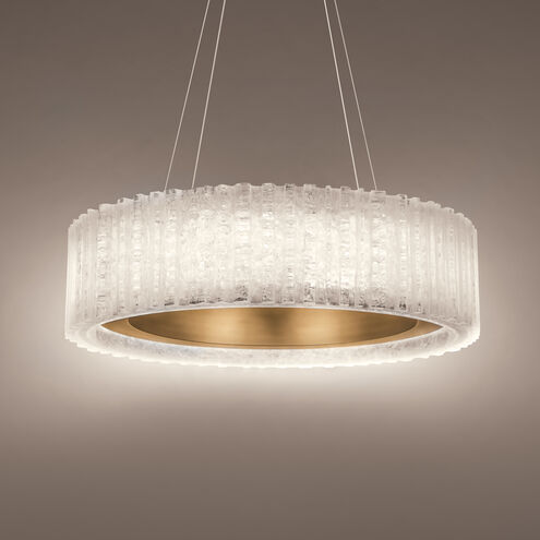 Rhiannon LED 11 inch Aged Brass Chandelier Ceiling Light in 28in.