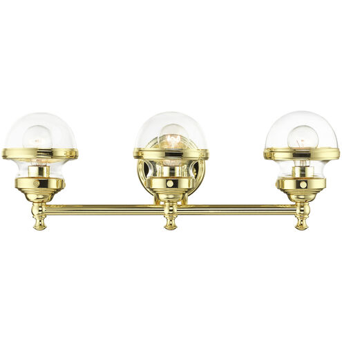 Oldwick 3 Light 24 inch Polished Brass Vanity Sconce Wall Light