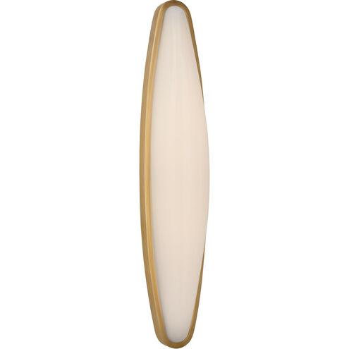 AERIN Ezra LED 4.75 inch Hand-Rubbed Antique Brass Bath Sconce Wall Light, Large