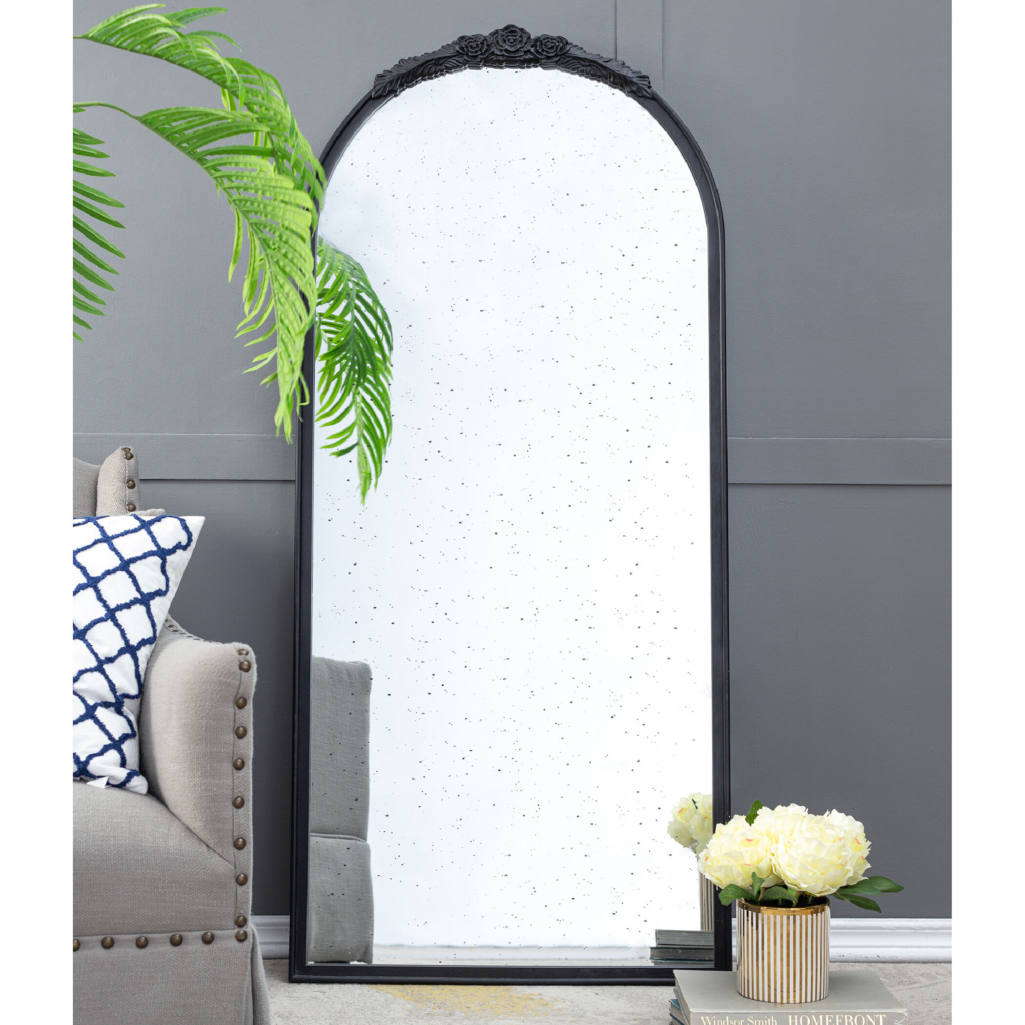 Bingley 65.2 X 29.3 inch Black Wall Mirror