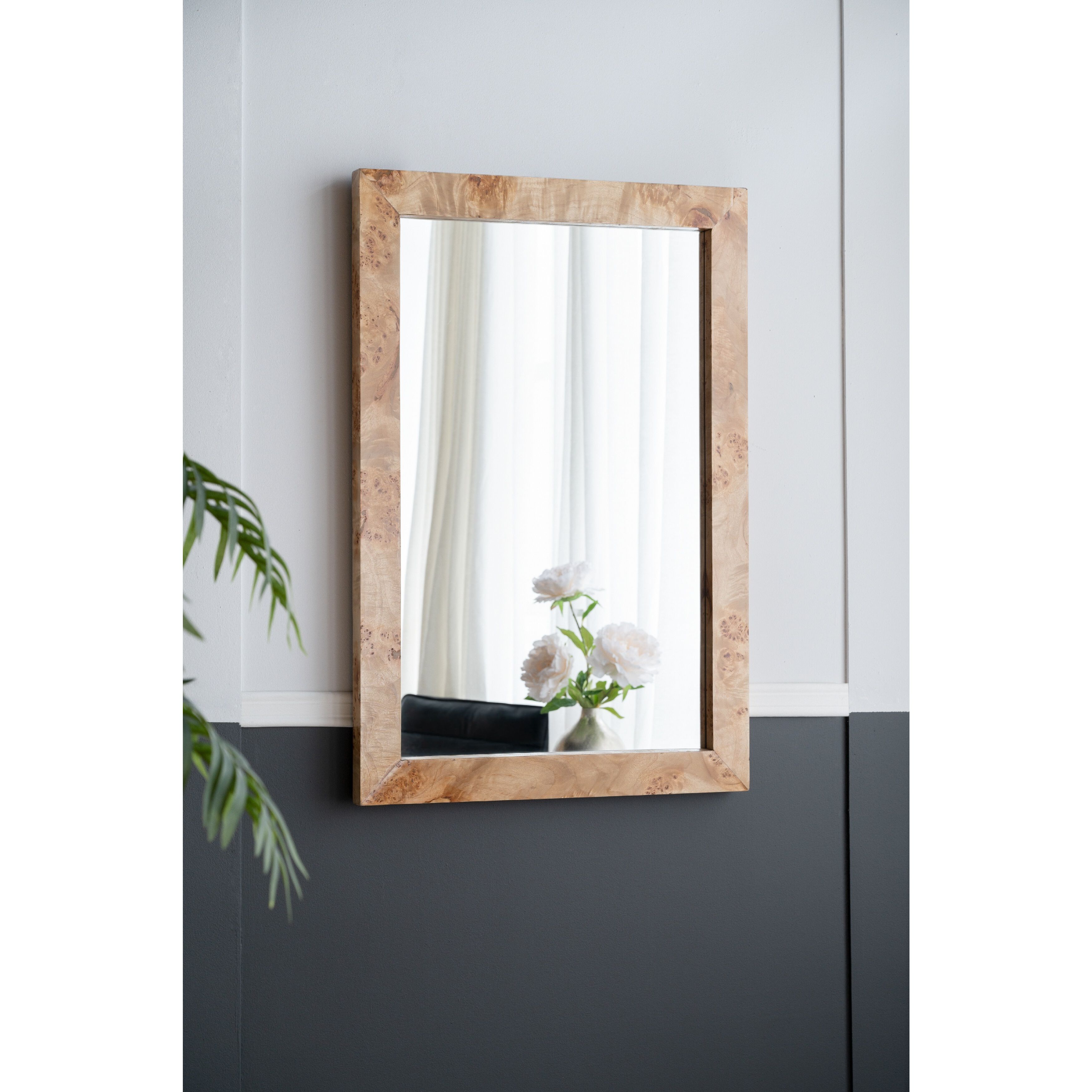 Burl 39.8 X 28 inch Brown Mirror
