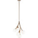 Rami 5 Light 18.25 inch Aged Gold Brass Chandelier Ceiling Light in Aged Gold Brass and Opal Glass
