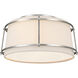 Carrier and Company Callaway LED 12.5 inch Polished Nickel Flush Mount Ceiling Light, Small