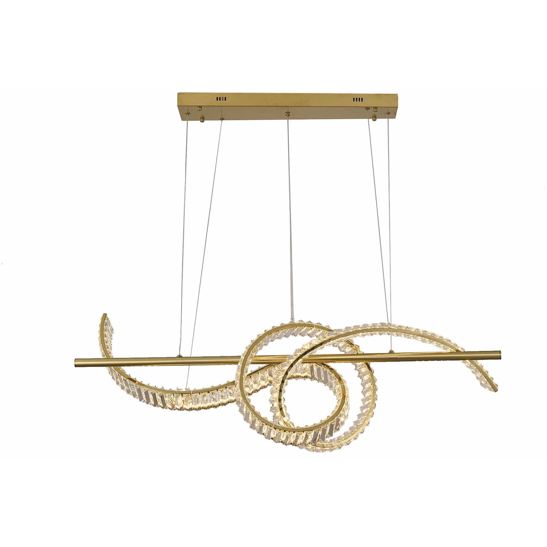 Canada LED 15 inch Brass Chandelier Ceiling Light